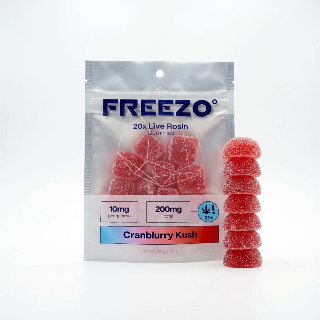 Cranblurry Kush - Live Rosin Gummies