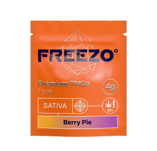 Freezo Berry Pie THCa flower pouch
