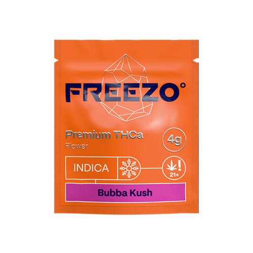 Freezo Bubba Kush THCa flower pouch