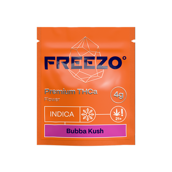 Freezo Bubba Kush THCa flower pouch